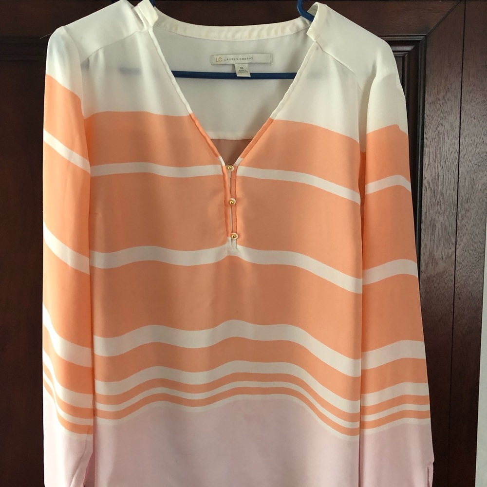Lauren Conrad for Kohl’s popover top in poly
